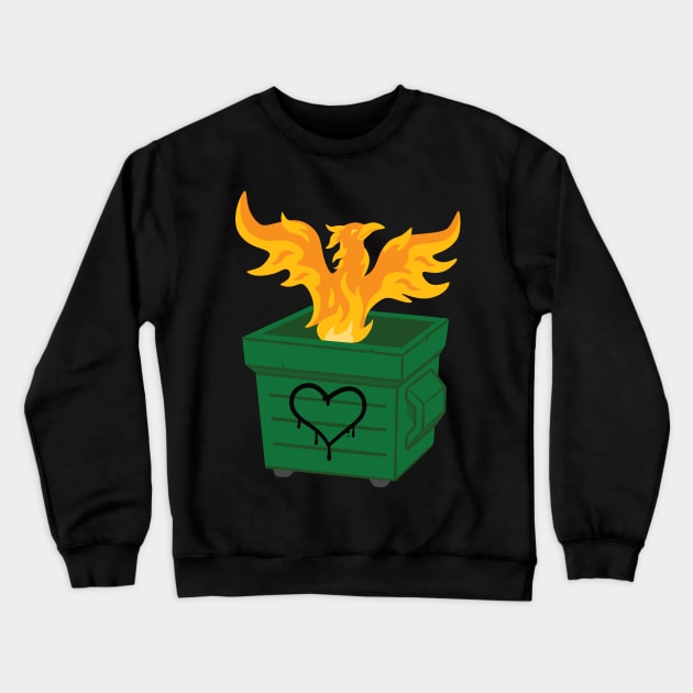 Majestic Dumpster Phoenix Crewneck Sweatshirt by dreambeast.co